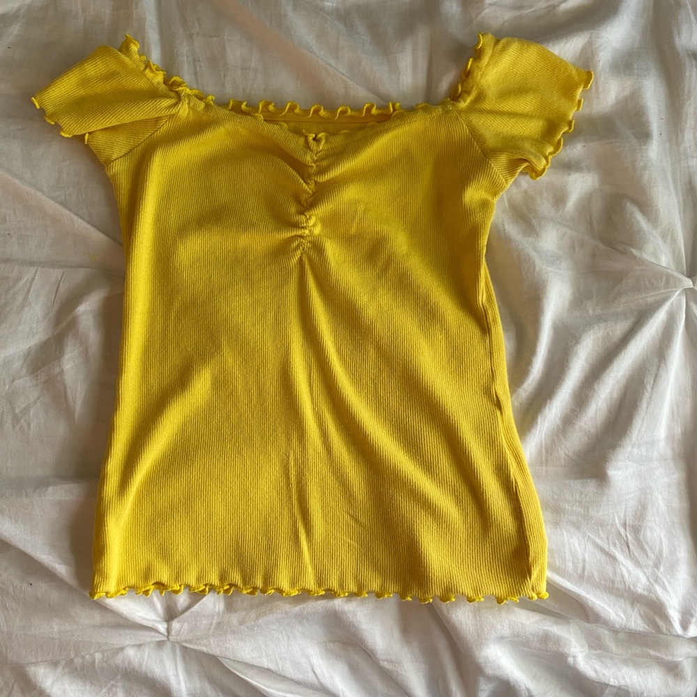 Yellow Hollister Crop Top